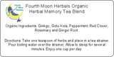 Organic Herbal Memory Tea Blend