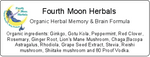 Organic Herbal Memory and Brain Health Formula Tincture 4 ounces